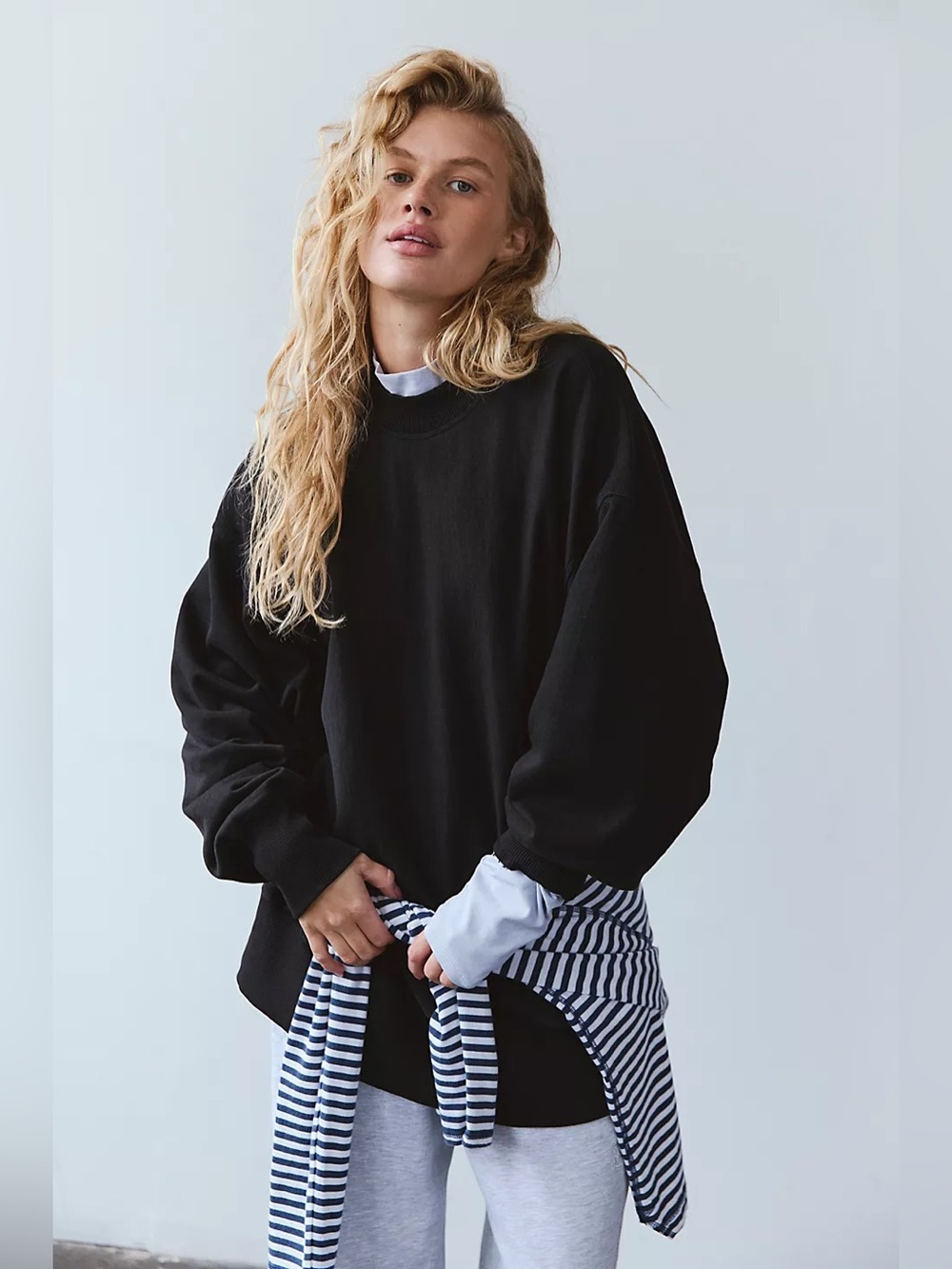 FP Movement Post Up Tunic Sweatshirt NWT Black